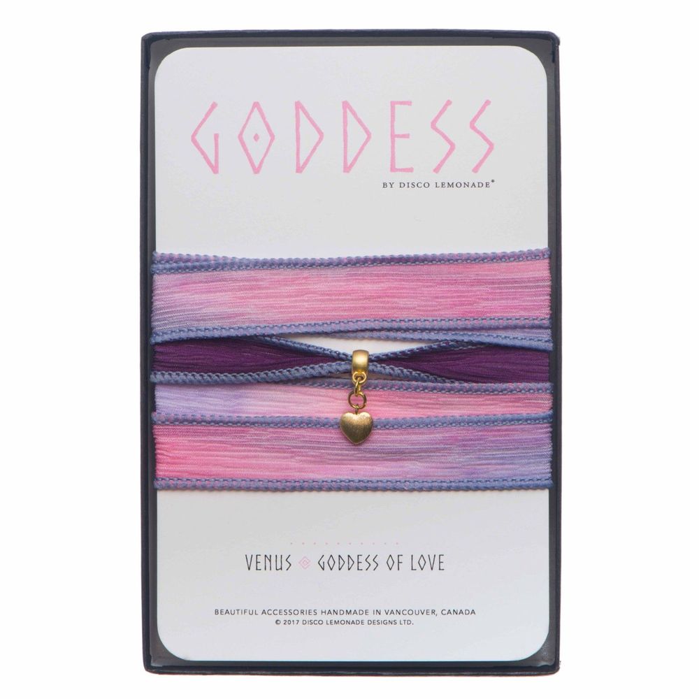 DISCO LEMONADE Venus Goddess of Love Silk Wrap Bracelet, Choker, Anklet,DIscoLem